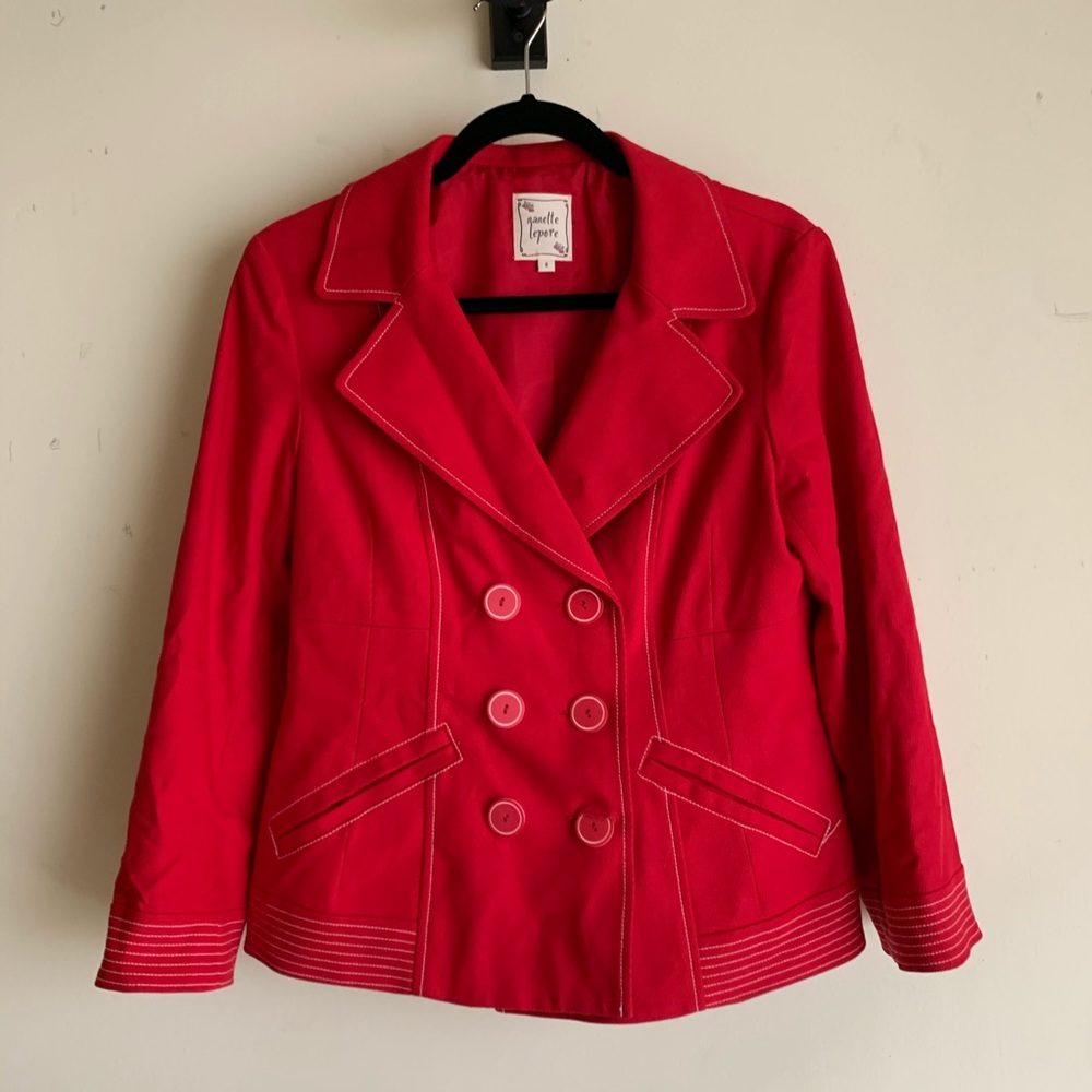 NANETTE LEPORE // NWOT red double-breasted blazer
